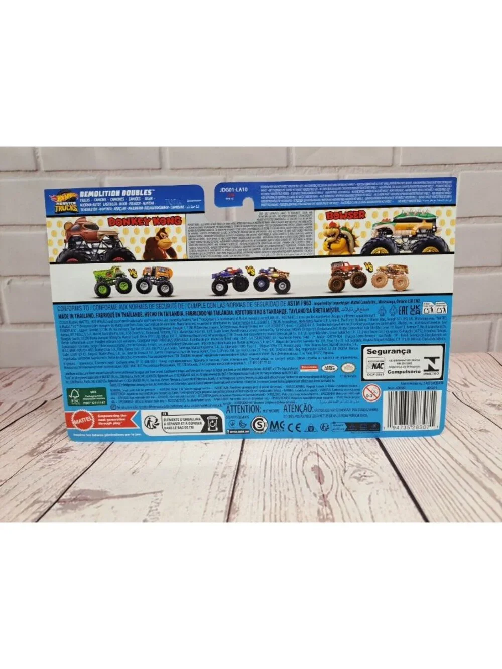 Hot Wheels Monster Trucks Donkey Kong Vs Bowser, Super‎ Mario Demolition Doubles